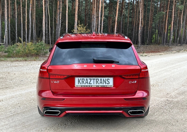 Volvo V60 cena 129000 przebieg: 57000, rok produkcji 2019 z Tuczno małe 781